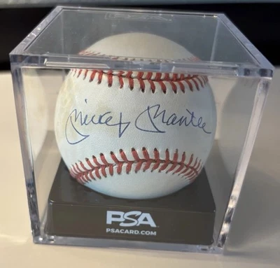 Mickey Mantle Autographed Baseball - PSA/DNA Authenticated - Autograph Grade 8 - Image 1 of 4