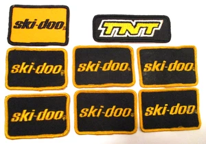 8 NOS VINTAGE SKI-DOO UNSEWN CLOTH PATCHES TNT ++ ~ WE SELL SNOWMOBILE PATCHES - Picture 1 of 1