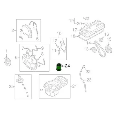 For Chrysler Sebring 2001-2005 Mopar 05142416AB Engine Oil Filter - Image 1 of 2