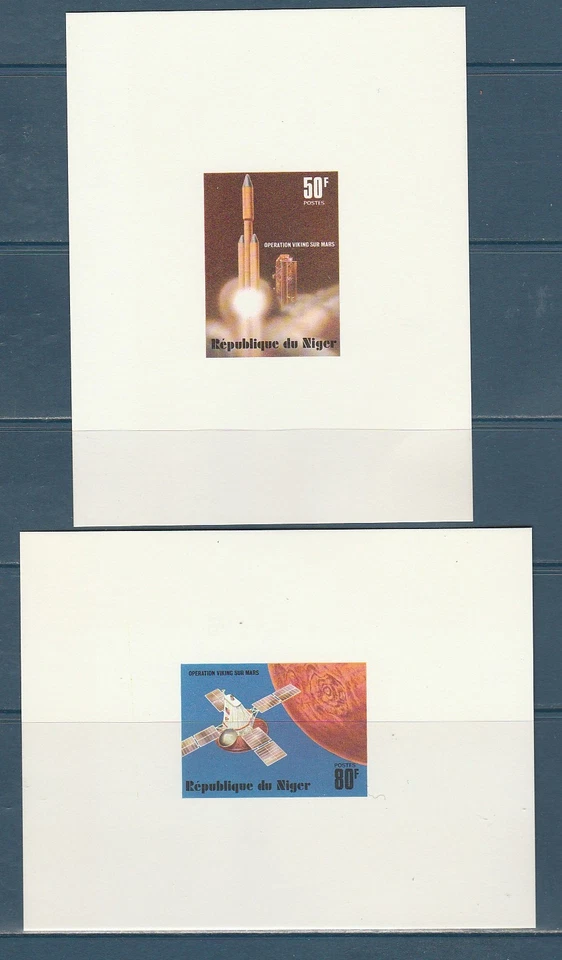 Niger épreuve de luxe  espace Viking sur Mars  1977 num 396/97 - Photo 1/1