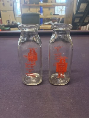 Two Vintage PA Milk Bottle Pint triple G dairy - Image 1 of 4