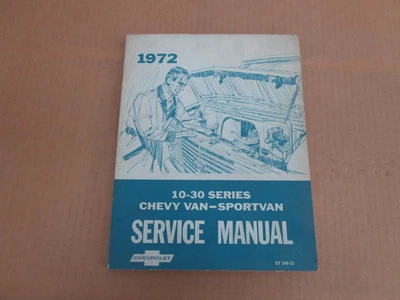 Chevrolet Van G10 G20 G 10 20 30 1972 Sportvan manual de taller original Foto 1 de 4