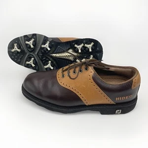 Golf Shoes FootJoy 52010 Hideo FJ Icon Traditional Spikes Men's Size 5-1/2 W - Picture 1 of 15