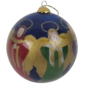 Adorno de Navidad Pier 1 bola de vidrio Li Bien 2000 ángeles cantando - Imagen 1 de 5