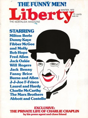 LIBERTY-THE NOSTALGIA MAGAZINE-WINTER 1972-THE FUNNY MEN-CHARLIE CHAPLIN-MORE - Image 1 of 2