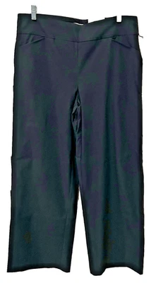 Pantalones Charter Club para mujer de pierna ancha negros talla 16 $69,50 elásticos nuevos Foto 1 de 4