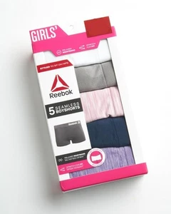Reebok 5 pack girls' seamless underwear panties boyshorts S (6-7) - Picture 1 of 2