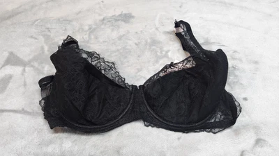 Victorias Secret 38DD Black Rose Lace Uplift Balconette Bra NWT - Image 1 of 4