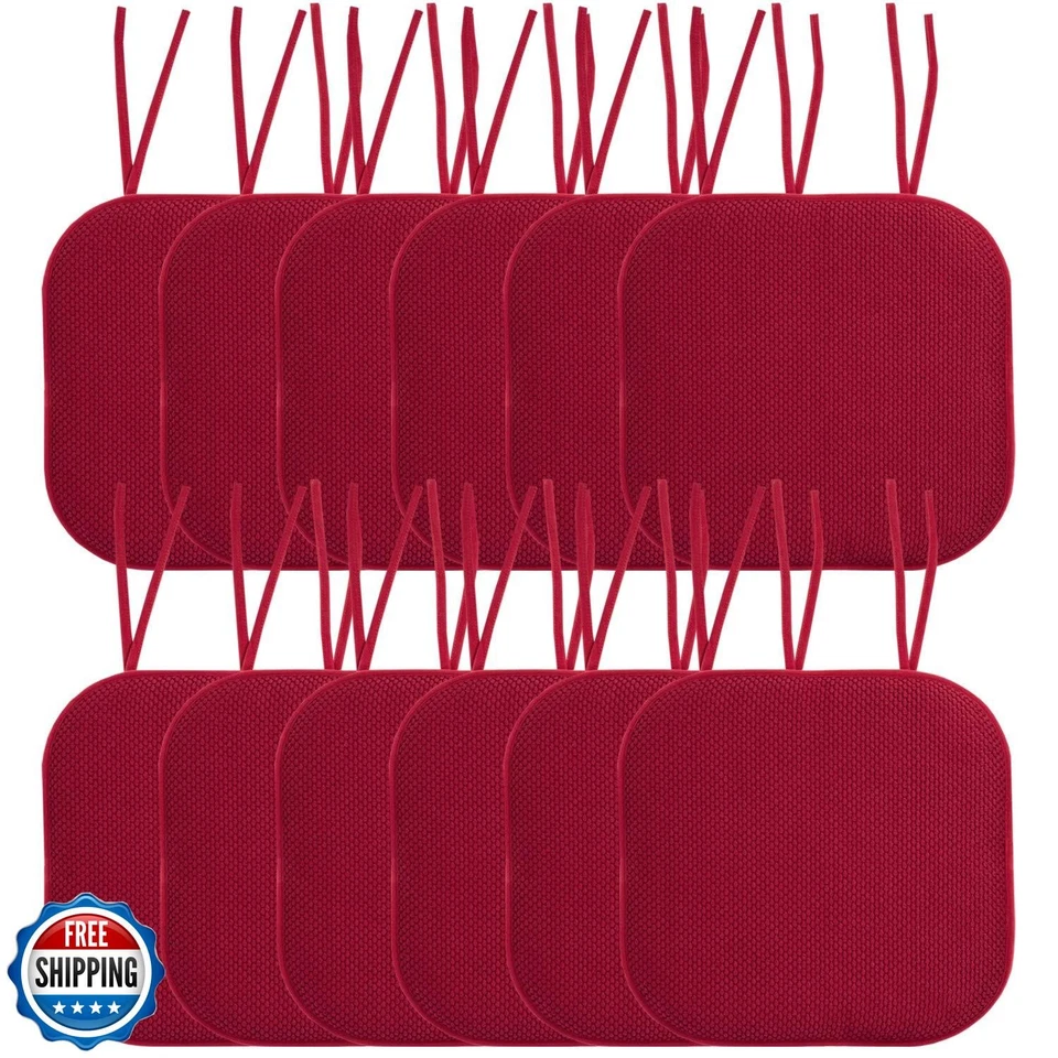 Sweet Home Collection Chair Cushion Memory Foam Pads with Ties Ho - Image 1 of 4