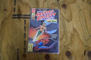Vintage Justice Society of America Comic #5 1992 DC JSA Hawkman Flash Garrick - Bild 1 von 2