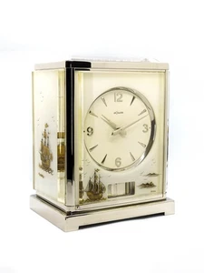 Jaeger Table Clock Atmos V cal.526 CHINOISE (Marina) white 60´s - Picture 1 of 9