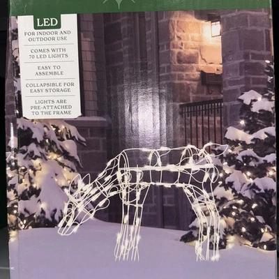 2,5 pies Blanco Cálido LED Iluminado Buck Exterior Patio Navidad Decoraciones Liquidación Foto 1 de 2
