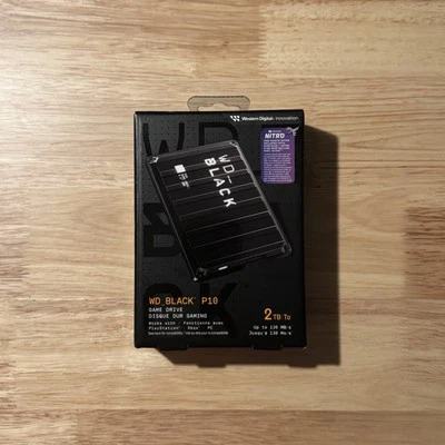 WD_BLACK 2TB P10 Portable External Gaming Hard Drive HDD-WDBA2W0020BBK-WES1 - Image 1 of 4