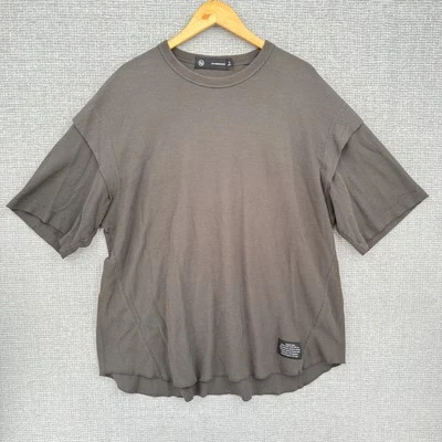 GU x UNDERCOVER Waffle Knit Layered T-Shirt Kosmik Noise Olive Green Sz XL - Image 1 of 4