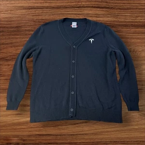 Tesla Strickjacke Herren Größe Large schwarz Logo Baumwollmischung Strickpullover - Bild 1 von 7
