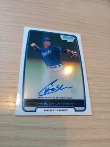 Cheslor Cuthbert Rookie Auto Signed MLB Baseball Card Kansas City Royals - Picture 1 of 2