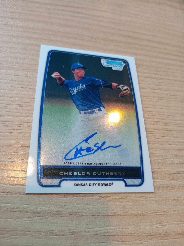 Cheslor Cuthbert Rookie Auto Signed MLB Baseball Card Kansas City Royals  - Image 1 of 2
