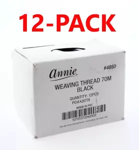 12-PACK / ANNIE WEAVING THREAD 70M Color: BLACK - ITEM# 4850 - Picture 1 of 3