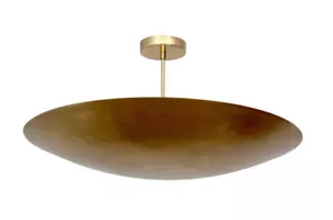 6 Light Elegant Ceiling Flush Mount light Pendant Mid Century Modern Raw Brass - Picture 1 of 7