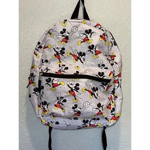 Mochila escolar grande impresa por todas partes Disney Mickey Mouse 16x12x6 nueva sin etiquetas - Imagen 1 de 9