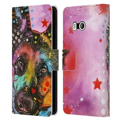 OFFICIAL DEAN RUSSO DOGS LEATHER BOOK WALLET CASE COVER FOR HTC PHONES 1 - Image 1 of 4