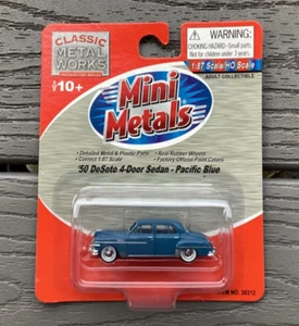 CLASSIC METAL WORKS 1/87 HO 1950 DE SOTO 4-DOOR SEDAN PACIFIC BLUE # 30312 F/S - Picture 1 of 14