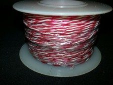Twisted Pair 30 AWG Solid Kynar Wire UL1422  Red/White   100 FT. Spool