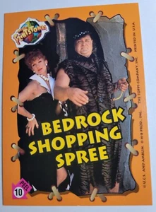 1993 The Flintstones #10 Sticker Trading Card Bedrock Shopping Spree Topps Movie - Bild 1 von 3