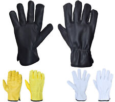 Leather Gardening Gloves Thorn Proof Safety Work Gloves Lorry Driver Builders UK