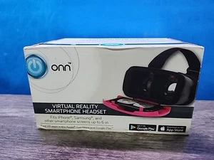 ONN Pink Virtual Reality Smartphone Headsets Fits Phones w/Up to a 6" Screen - Picture 1 of 8