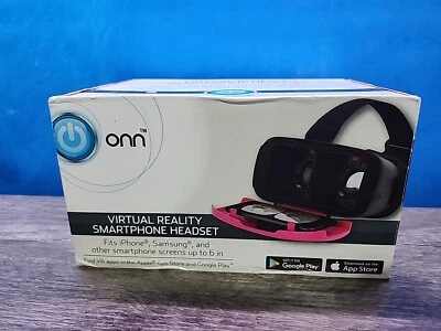 ONN Pink Virtual Reality Smartphone Headsets Fits Phones w/Up to a 6" Screen - Image 1 of 4