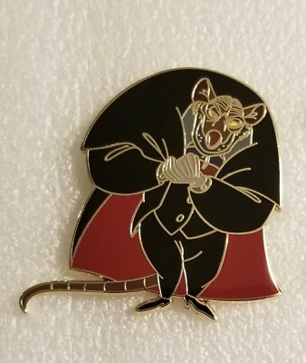 *1 LEFT* Fantasy Disney Pin - Prof. Ratigan The Great Mouse Detective.  - Image 1 of 3