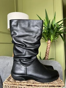 Hotter Mystery UK 4 Stiefel Schwarz Leder Boots EU 37 NEU - Bild 1 von 11