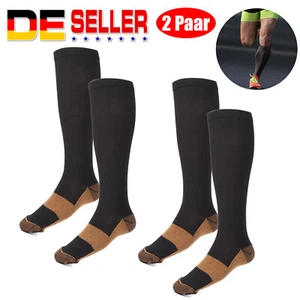 2 Paar Kompressionsstrümpfe Stützstrümpfe Sport Kompressionssocken Unisex DE  - Bild 1 von 12
