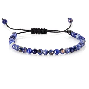 Makramee Armband Bracelet Perlenarmband 4mm Perlen Multi Color Damen Herren - Bild 1 von 20