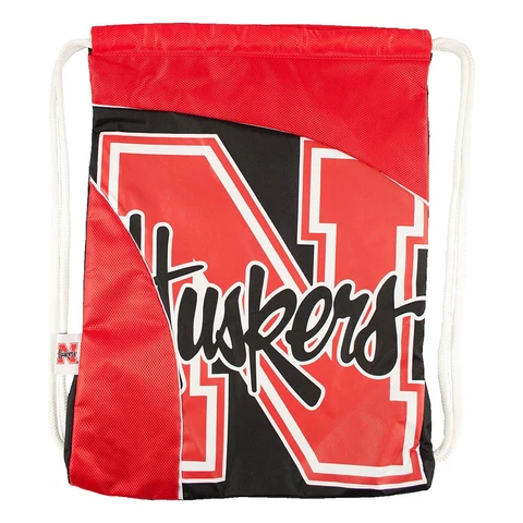 Nebraska Cornhuskers Huskers Nylon Cinch Bag Drawstring Backpack Big 10 NEW Cover
