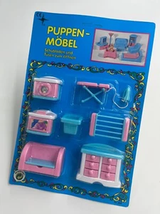 Puppenmöbel Badezimmer - Wickelzimmer - Eurasia Toys -Neu -OVP - 90er - Original - Bild 1 von 2