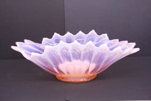 Fostoria Heirloom  Oblong Console Bowl Pink Opalescent ~13" 1515/270 Made in USA - Picture 1 of 12