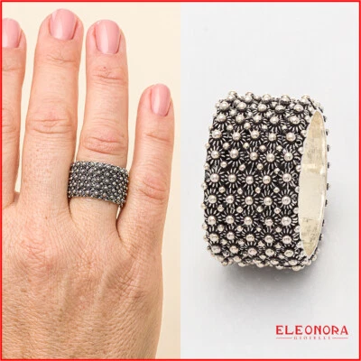 fede sarda fascia dargento da fidanzamento in argento 925 filigrana 7 colori  - Immagine 1 di 4