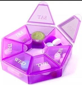 Scatola portapillole tablet 7 giorni dispenser compresse medicinali organizer custodia 1 pz - Foto 1 di 11