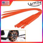 Tire Zips Grip Cleated Traction Emergency Chain Snow Ice Mud Car Van SUV Set 20