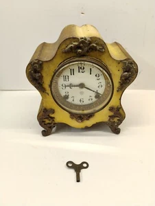 ANSONIA METAL BODY CASE MANTLE CLOCK AS IS FOR PARTS REPAIR RESTORE REFURBISH - Picture 1 of 17