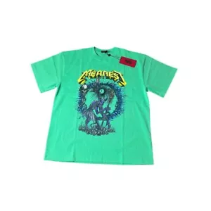 Meanest Unisex Grafik T-Shirt Totenkopf Monster Design Grün Urban Fashion Gr. M - Bild 1 von 4