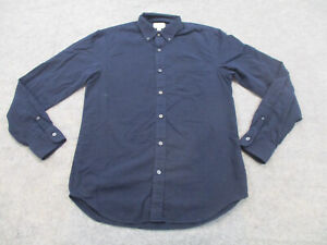 Club Monaco Shirt Mens Small Blue Cotton Slim Fit Button Up Long Sleeve Adult