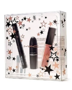 MAC STARS OF THE PARTY KIT 3 PC Lip Care Set NIB Prep+Prime Lipstick Lipgloss - Picture 1 of 2