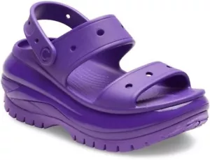 Crocs Mega Crush Sandals Neon Purple - US Men's 3 Women's 5 EU 34-35 - Picture 1 of 5