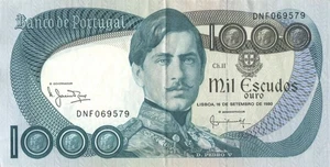 PORTUGAL  1000 ESCUDOS 1980  XF+ - Picture 1 of 2