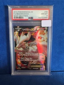 PSA 8 Pokemon Reshiram EX 95 Next Destinies LOW POP NEW CERT Graded Card - Picture 1 of 2