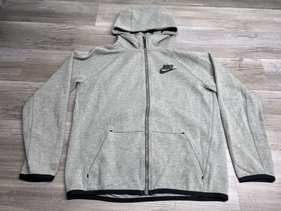 Nike Hoodie Kids Size XL Full Zip Up Jacket Swoosh Logo Heather Gray Long Sleeve - Image 1 of 4