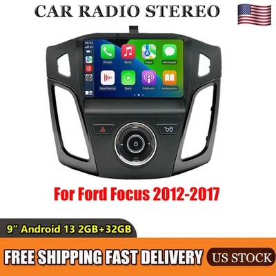 For Ford Focus 2012-2017 Carplay Android 13 Car Stereo Radio BT GPS Navi 2+32GB - Image 1 of 4